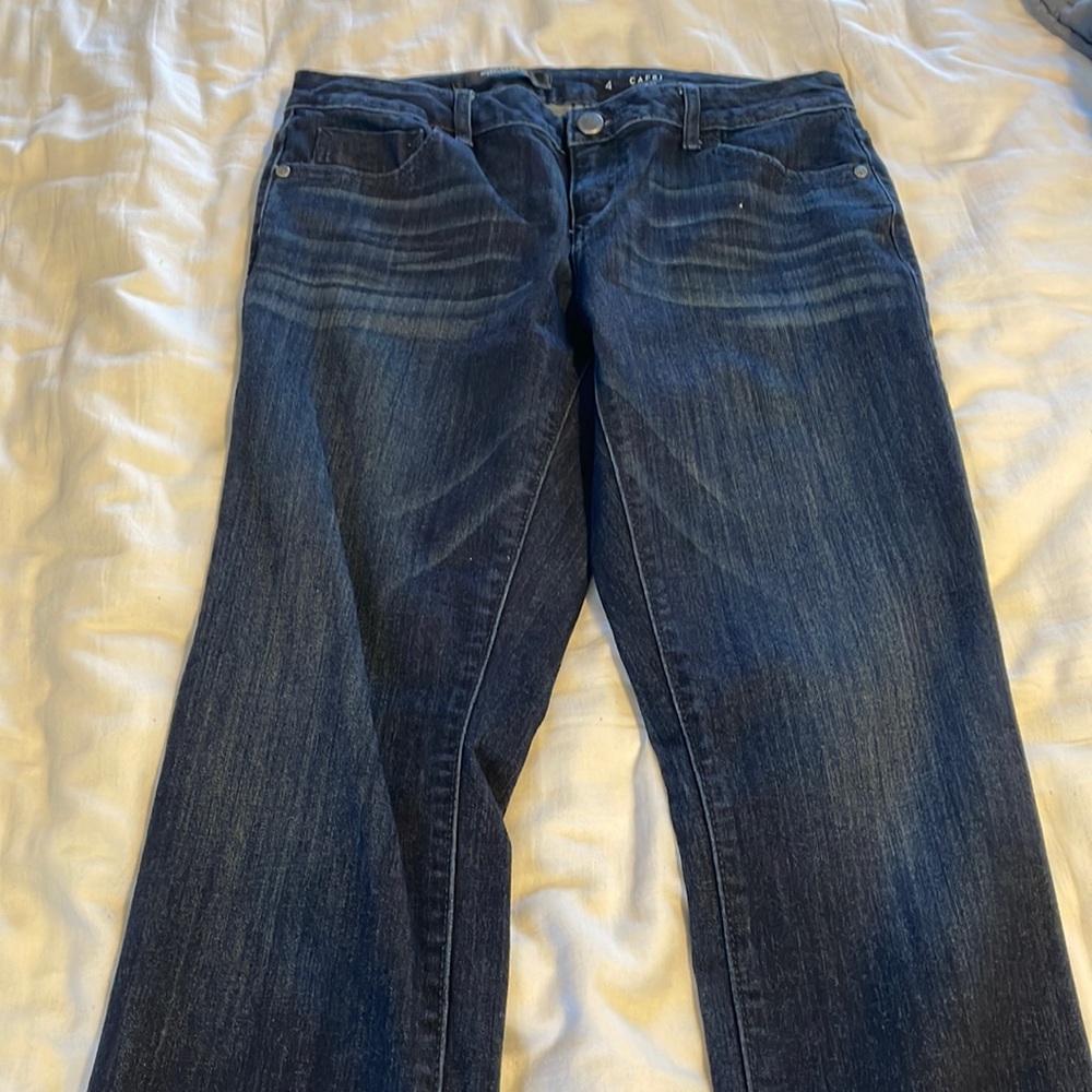 Simply Vera mid rise dark wash capris size 4